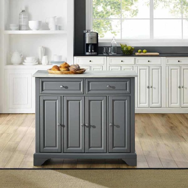 CROSLEY FURNITURE  Avery Grey Kitchen Island - Image 12