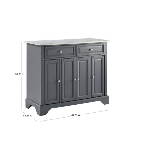 CROSLEY FURNITURE  Avery Grey Kitchen Island - Image 3