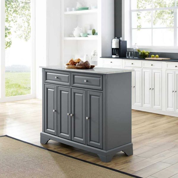 CROSLEY FURNITURE  Avery Grey Kitchen Island - Image 9