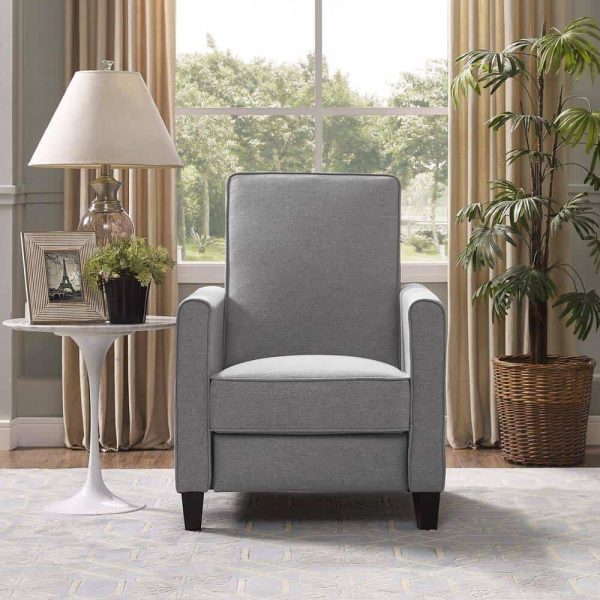 MAYKOOSH  Recliner Chair, Gray, Linen - Image 11