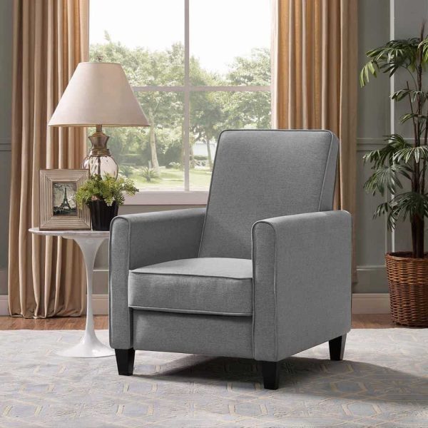 MAYKOOSH  Recliner Chair, Gray, Linen - Image 8