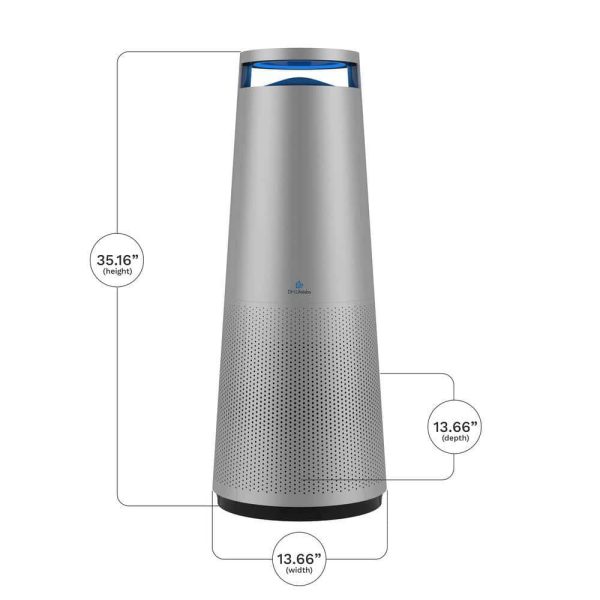 DH Lifelabs 591020320 Sciaire Plus HEPA 426 sq. ft. HEPA-True Tower Air Purifier in Grey with PlasmaShield Technology WiFi-Enabled - Image 7