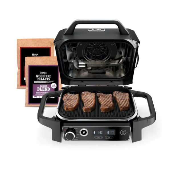 OG701 Woodfire Outdoor Grill   Smoker, 7-in-1 Master Grill, BBQ Smoker and Air Fryer with Woodfire Technology