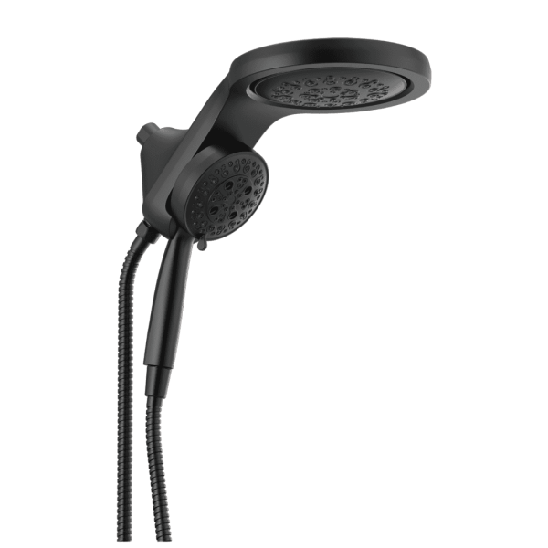 Matte Black Round Rain Shower Head Handheld Shower Head 2.5-GPM (9.5-LPM)