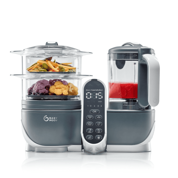 Babymoov Duo Meal Station Food Maker 6 in 1 Food Processor with Steam Cooker
