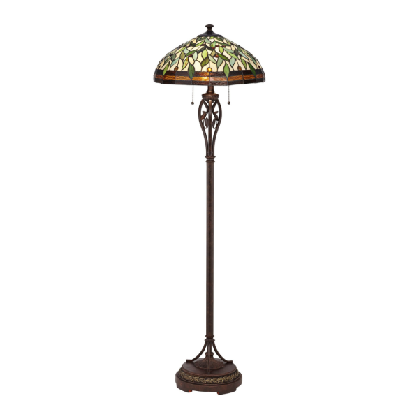 Robert Louis Tiffany Leaf and Vine 60  Tiffany-Style Floor Lamp