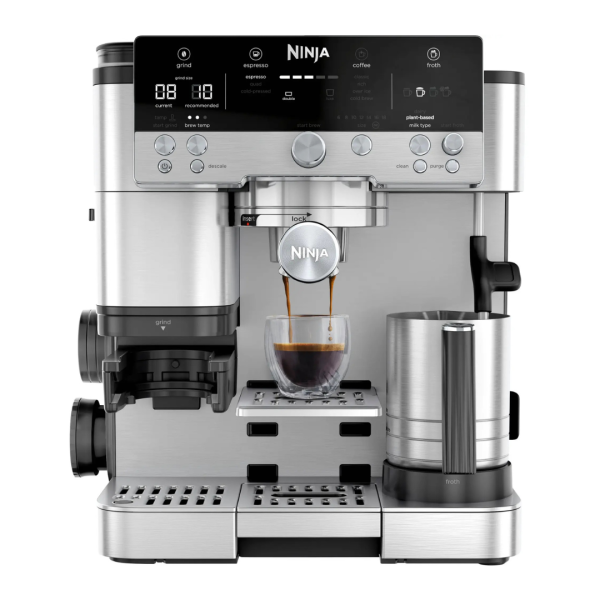 Espresso Machine, Luxe Café Premier Series, Drip Coffee Maker and Rapid Cold Brew, Integrated Grinder, Assisted Tamper, ES601