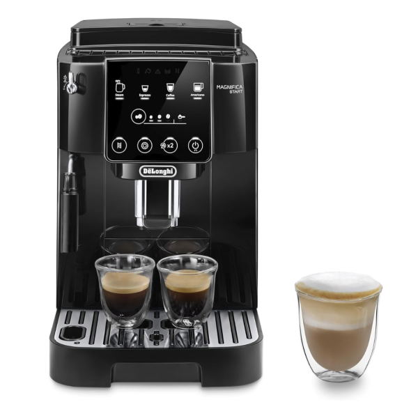 Magnifica Start Automatic Coffee   Espresso Machine with Milk Frother for Hot   Iced Lattes, Coffee,   More ECAM22022B   Black