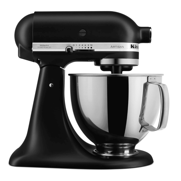 Artisan Series 5 Quart Tilt Head Stand Mixer with Pouring Shield KSM150PS, Matte Black