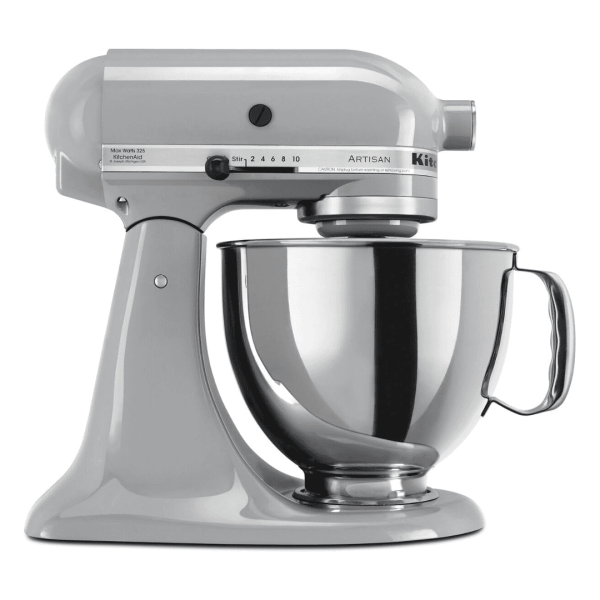 Artisan Series 5 Quart Tilt Head Stand Mixer with Pouring Shield KSM150PS, Metallic Chrome
