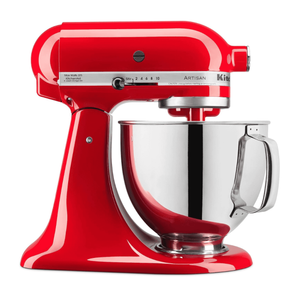Artisan Series 5 Quart Tilt Head Stand Mixer with Pouring Shield KSM150PS, Passion Red