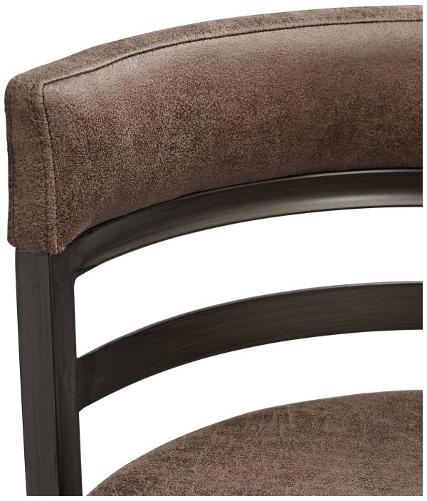 Madrid 26 1/2  Bandero Tobacco Fabric Swivel Counter Stool - Image 10