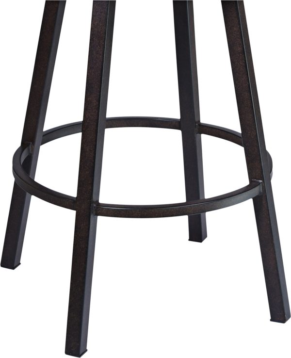 Madrid 26 1/2  Ford Brown Faux Leather Swivel Counter Stool - Image 3