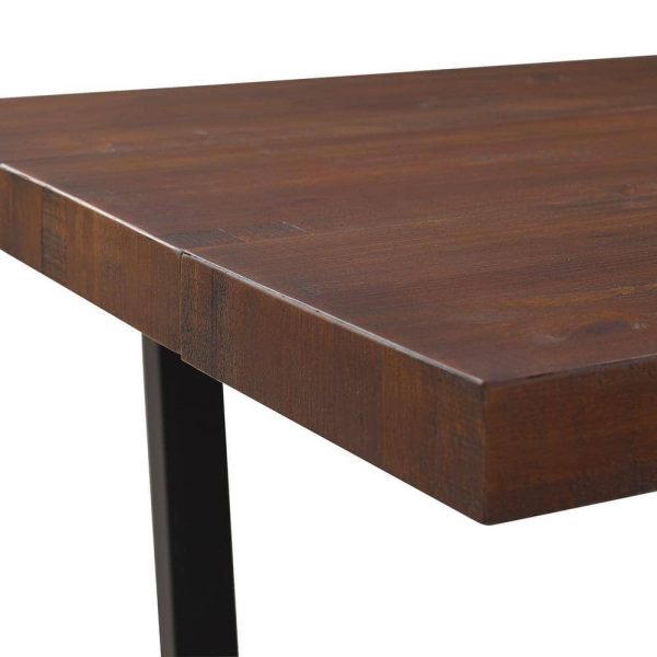 Furniture Company  Durango 72 in. Mahogany Rustic Urban Industrial Farmhouse Distressed Solid Wood Dining Table - Image 6