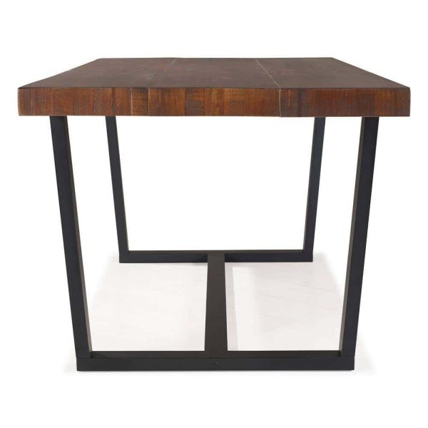 Furniture Company  Durango 72 in. Mahogany Rustic Urban Industrial Farmhouse Distressed Solid Wood Dining Table - Image 8