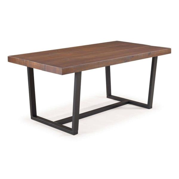 Furniture Company  Durango 72 in. Mahogany Rustic Urban Industrial Farmhouse Distressed Solid Wood Dining Table - Image 2