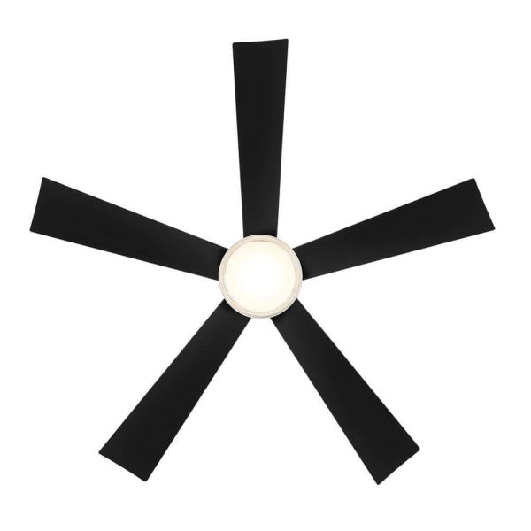 Modern Forms Wynd 52 in. Smart Indoor/Outdoor 5-Blade Ceiling Fan Matte Black with 3000K LED and Remote Control - Image 10