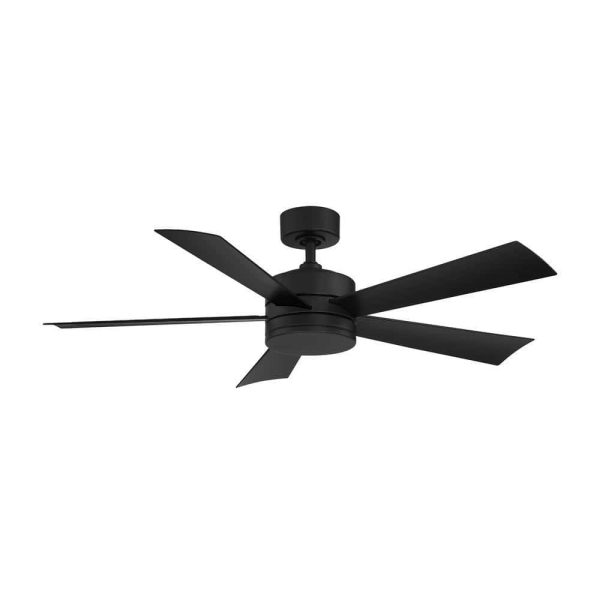 Modern Forms Wynd 52 in. Smart Indoor/Outdoor 5-Blade Ceiling Fan Matte Black with 3000K LED and Remote Control - Image 11