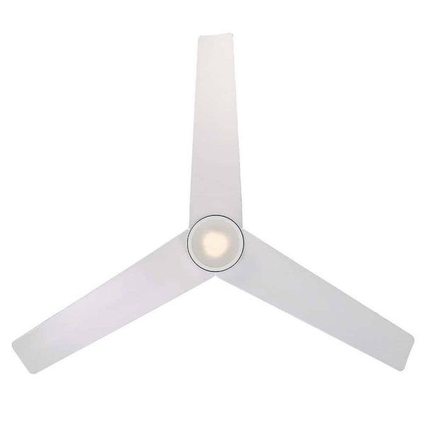 Modern Forms Lotus 54 in. LED Indoor/Outdoor Matte White 3-Blade Smart Ceiling Fan with 3000K Light Kit and Wall Control - Image 5