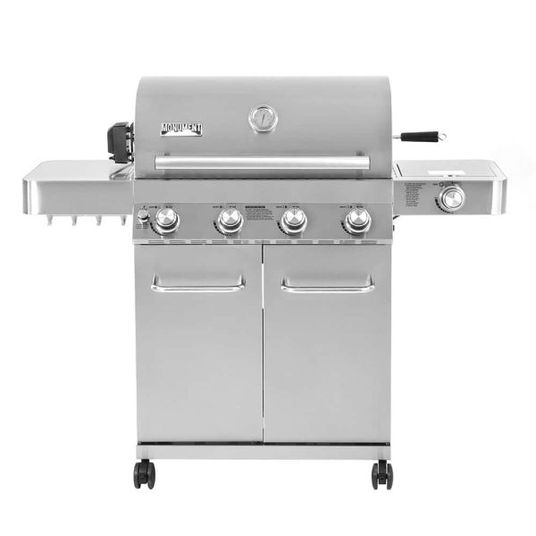 Grills 4   Burner Built In Liquid Propane 60000 BTU Gas Grill with Side Burner and Cabinet