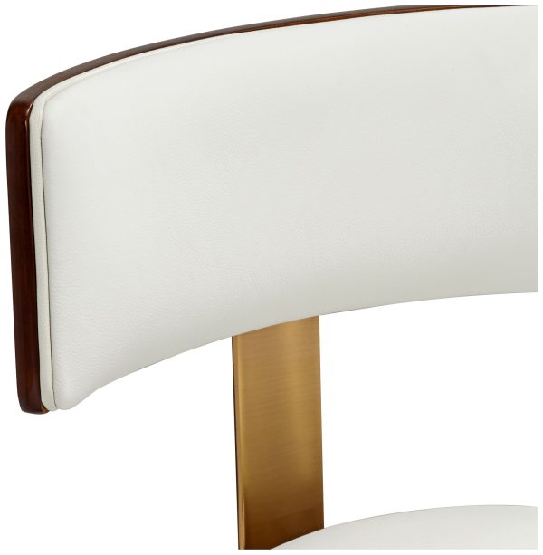 Studio 55D Parker 27 3/4  High White Leather Counter Stool - Image 10