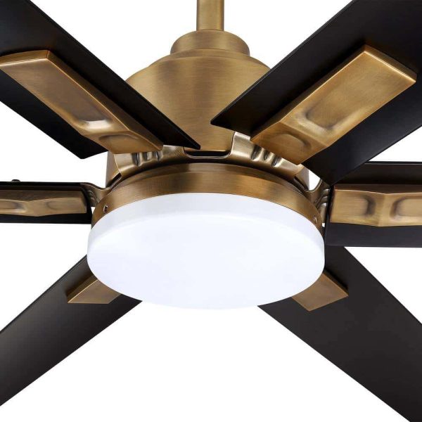 Parrot Uncle 72 in. Modern 6-Blade Integrated LED Brass Gold Ceiling Fan with Light and Remote Control - Image 8