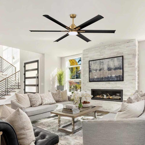 Parrot Uncle 72 in. Modern 6-Blade Integrated LED Brass Gold Ceiling Fan with Light and Remote Control - Image 13