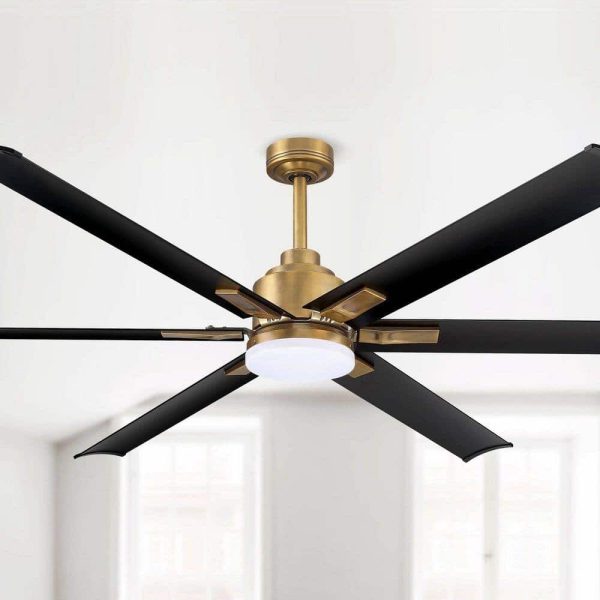 Parrot Uncle 72 in. Modern 6-Blade Integrated LED Brass Gold Ceiling Fan with Light and Remote Control - Image 5