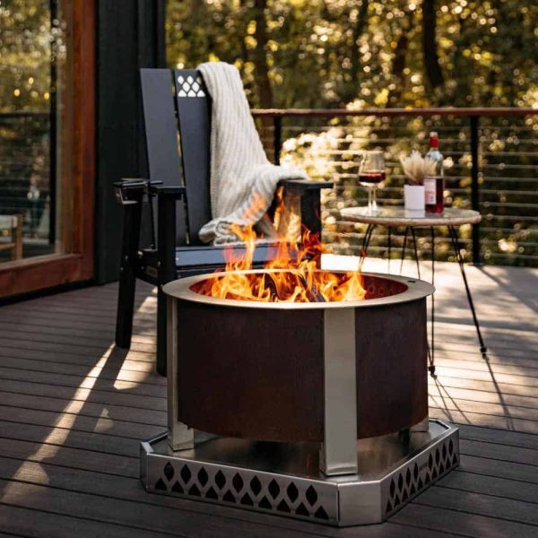 Breeo BR-X24P X Series 24 Smokeless Fire Pit in Corten Steel - Image 5