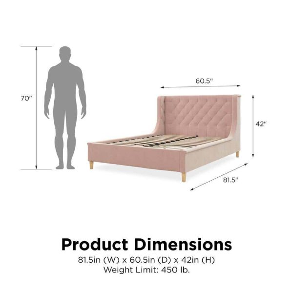 Little Seeds  Monarch Hill Ambrosia Pink Full Size Upholstered Bed - Image 12