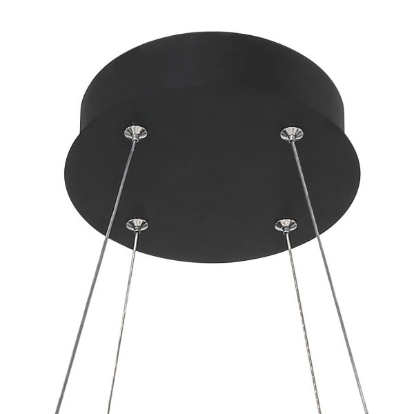 London 21  Wide Sand Gray LED Spiral Pendant Light - Image 6