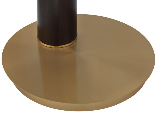Pilar 72 1/2  Warm Gold and Espresso Arc Floor Lamp - Image 8