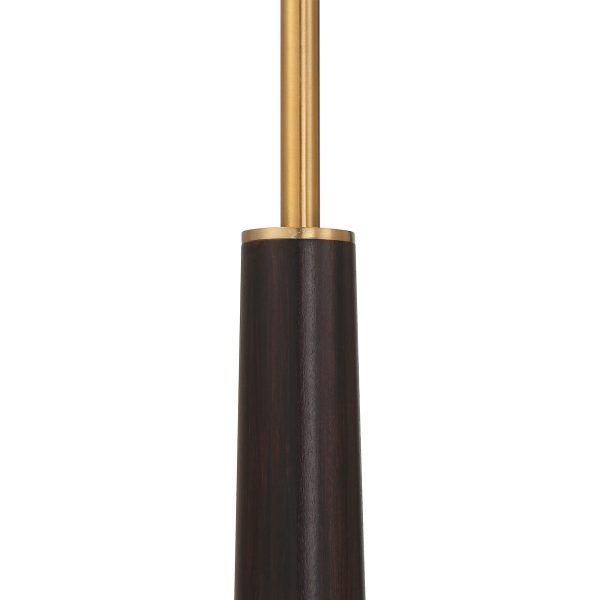 Pilar 72 1/2  Warm Gold and Espresso Arc Floor Lamp - Image 7