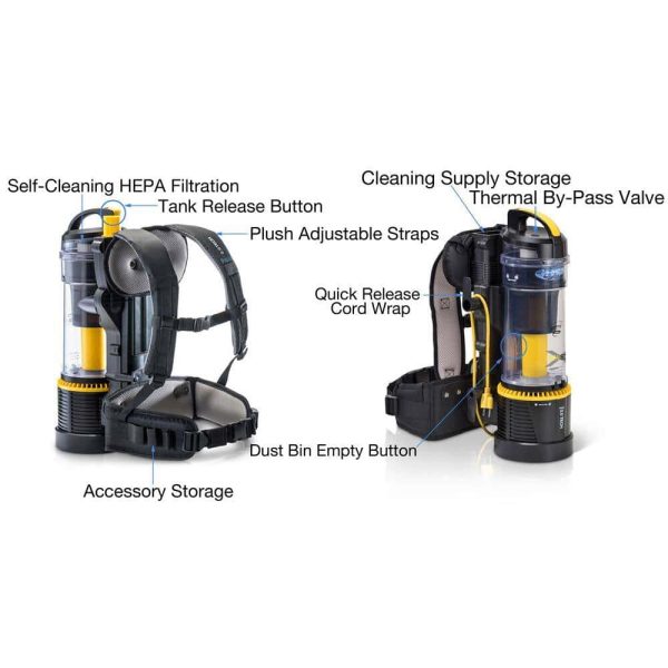 Prolux 19prolux2.0b 2.0 Pro Commercial Bagless Backpack Vacuum Cleaner with 1-1/2 in. Attachment Kit and Telescopic Wand - Image 4