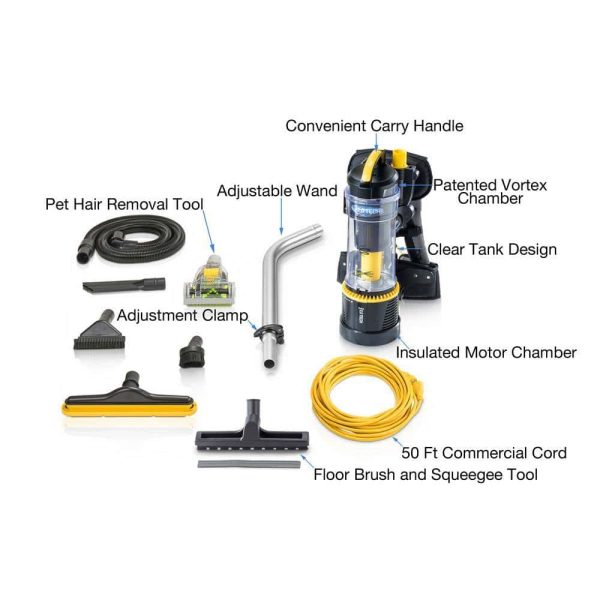 Prolux 19prolux2.0b 2.0 Pro Commercial Bagless Backpack Vacuum Cleaner with 1-1/2 in. Attachment Kit and Telescopic Wand - Image 5
