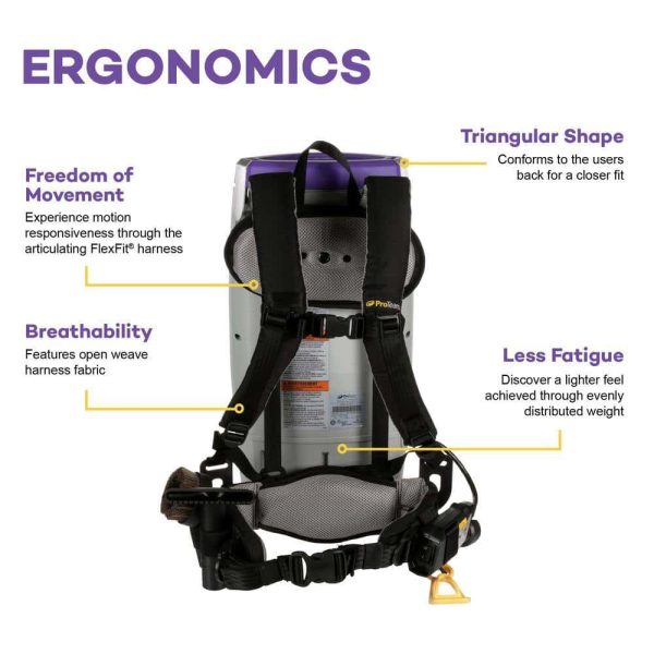 ProTeam 107310 Super Coach Pro 6, 6 Qt. Backpack Vacuum with Xover Multi-Surface and Telescoping Wand Kit - Image 4