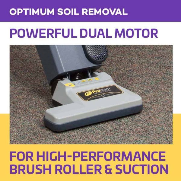 ProTeam 107252 ProForce 1500XP Commercial Upright Vacuum Cleaner with ProLevel Filtration, On-Board Tools for Carpets and Hard Floors - Image 8