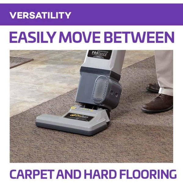 ProTeam 107252 ProForce 1500XP Commercial Upright Vacuum Cleaner with ProLevel Filtration, On-Board Tools for Carpets and Hard Floors - Image 9