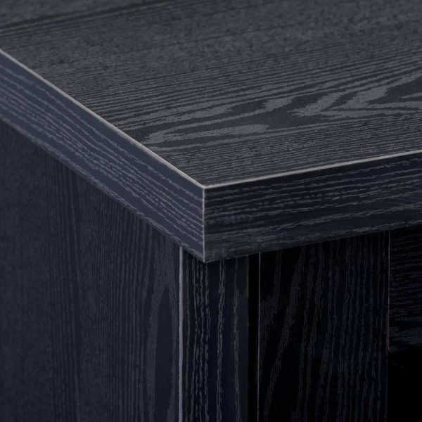 CorLiving  Fremont Black Ravenwood TV Bench with Glass Cabinets for TVs up to 90 in. - Image 11
