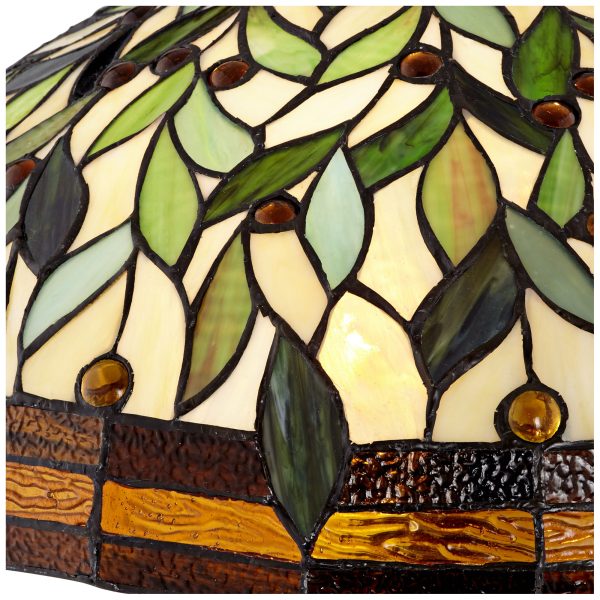 Robert Louis Tiffany Leaf and Vine 60  Tiffany-Style Floor Lamp - Image 11