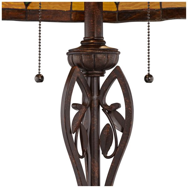 Robert Louis Tiffany Leaf and Vine 60  Tiffany-Style Floor Lamp - Image 9