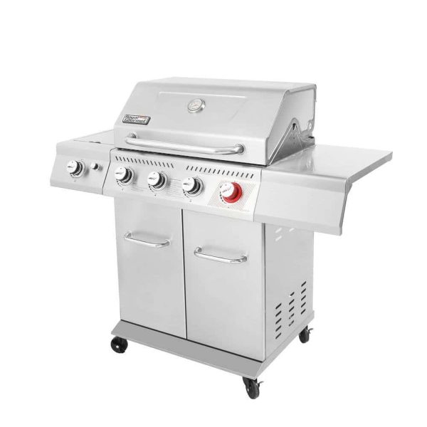 GA4402S 4-Burner Propane Gas Grill in Stainless Steel with Sear Burner and Side Burner - Image 3