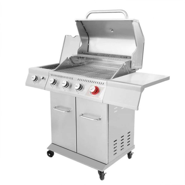 GA4402S 4-Burner Propane Gas Grill in Stainless Steel with Sear Burner and Side Burner - Image 5