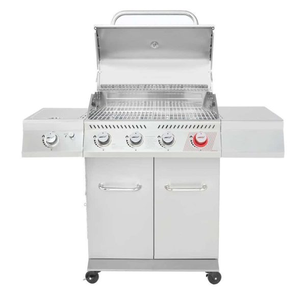 GA4402S 4-Burner Propane Gas Grill in Stainless Steel with Sear Burner and Side Burner - Image 6