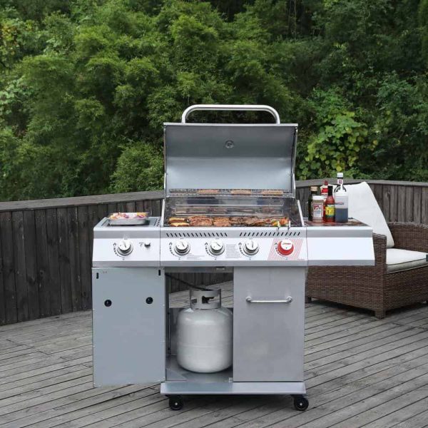 GA4402S 4-Burner Propane Gas Grill in Stainless Steel with Sear Burner and Side Burner - Image 2