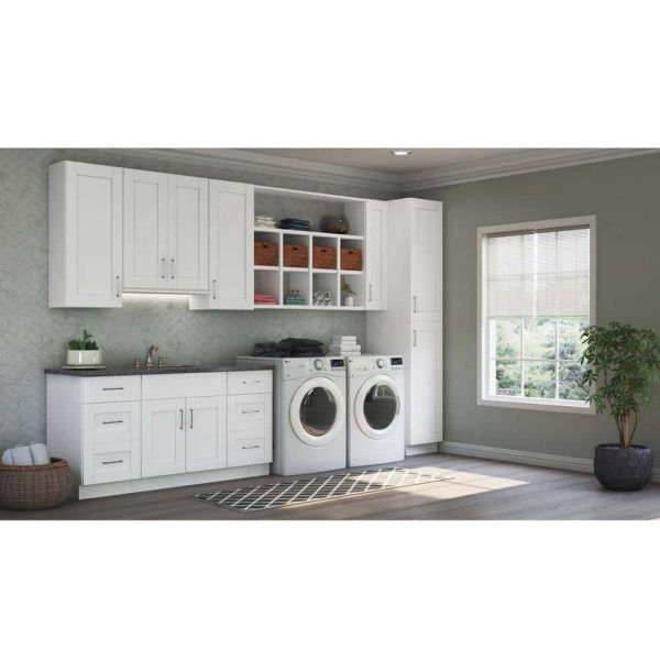 Bay Shaker 30 in. W x 24 in. D x 34.5 in. H Assembled Drawer Base Kitchen Cabinet in Satin White with Full Extension Glides - Image 10