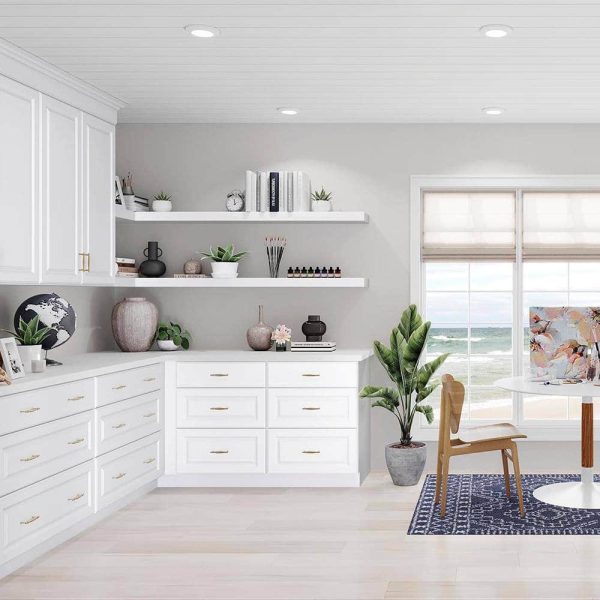 Bay  30 in. W x 24 in. D x 34.5 in. H Assembled Drawer Base Kitchen Cabinet in Satin White with Full Extension Glides - Image 10