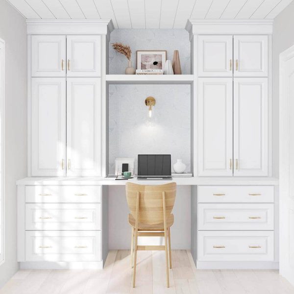 Bay  30 in. W x 24 in. D x 34.5 in. H Assembled Drawer Base Kitchen Cabinet in Satin White with Full Extension Glides - Image 9