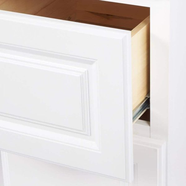 Bay  30 in. W x 24 in. D x 34.5 in. H Assembled Drawer Base Kitchen Cabinet in Satin White with Full Extension Glides - Image 6