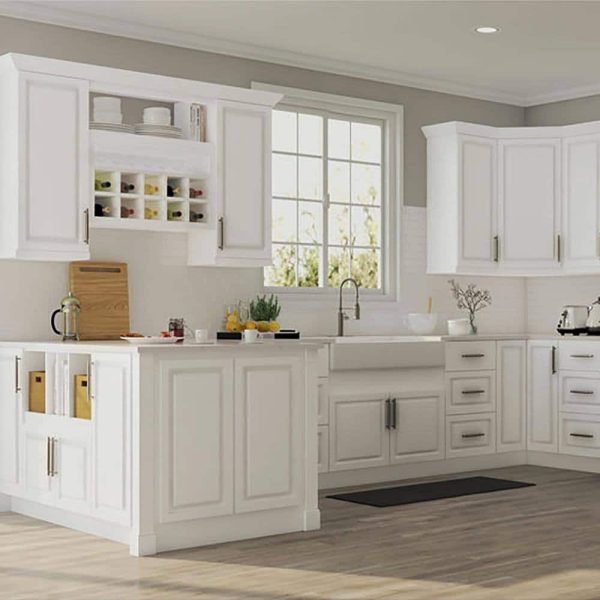 Bay  30 in. W x 24 in. D x 34.5 in. H Assembled Drawer Base Kitchen Cabinet in Satin White with Full Extension Glides - Image 7